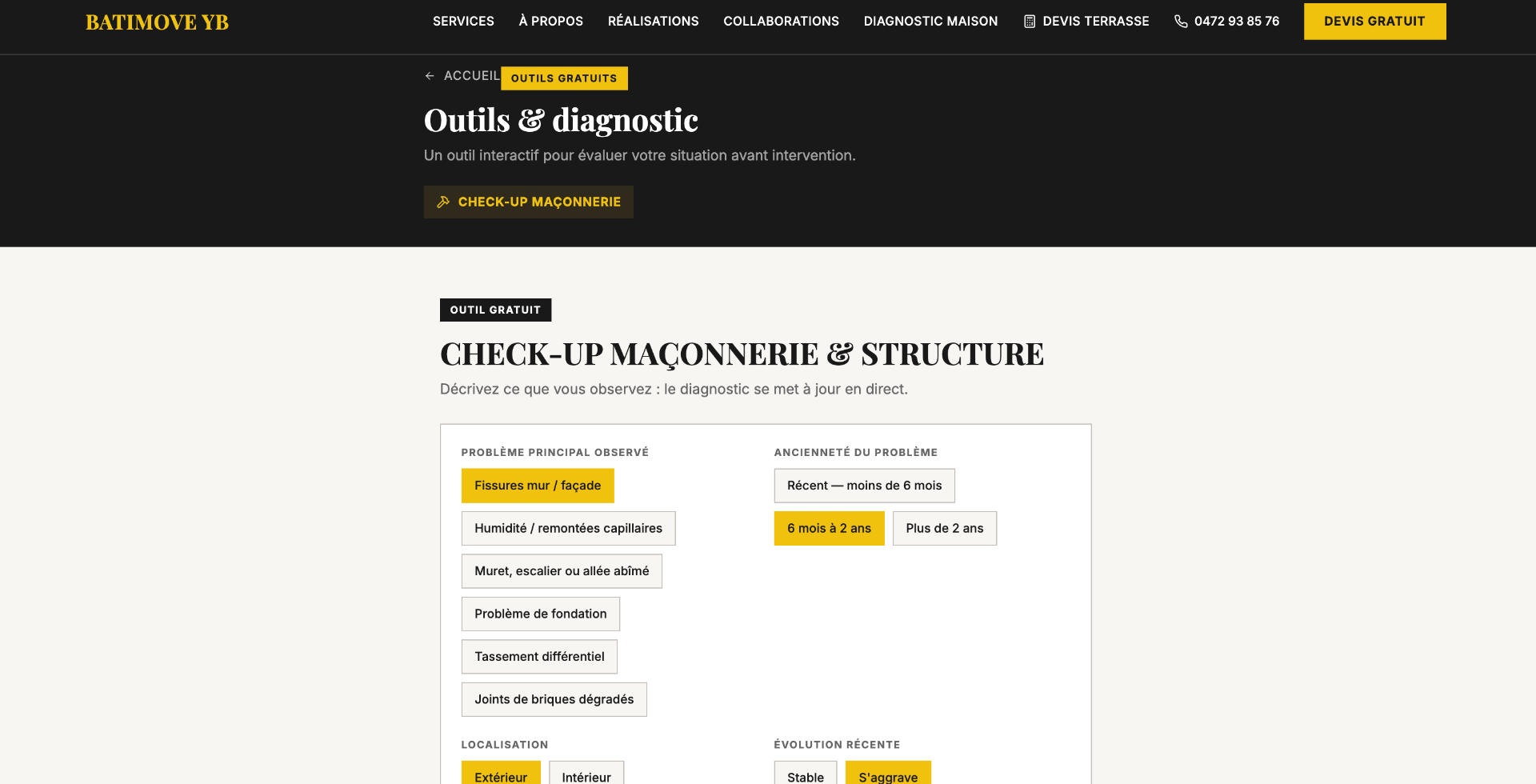 Check-up maçonnerie & structure